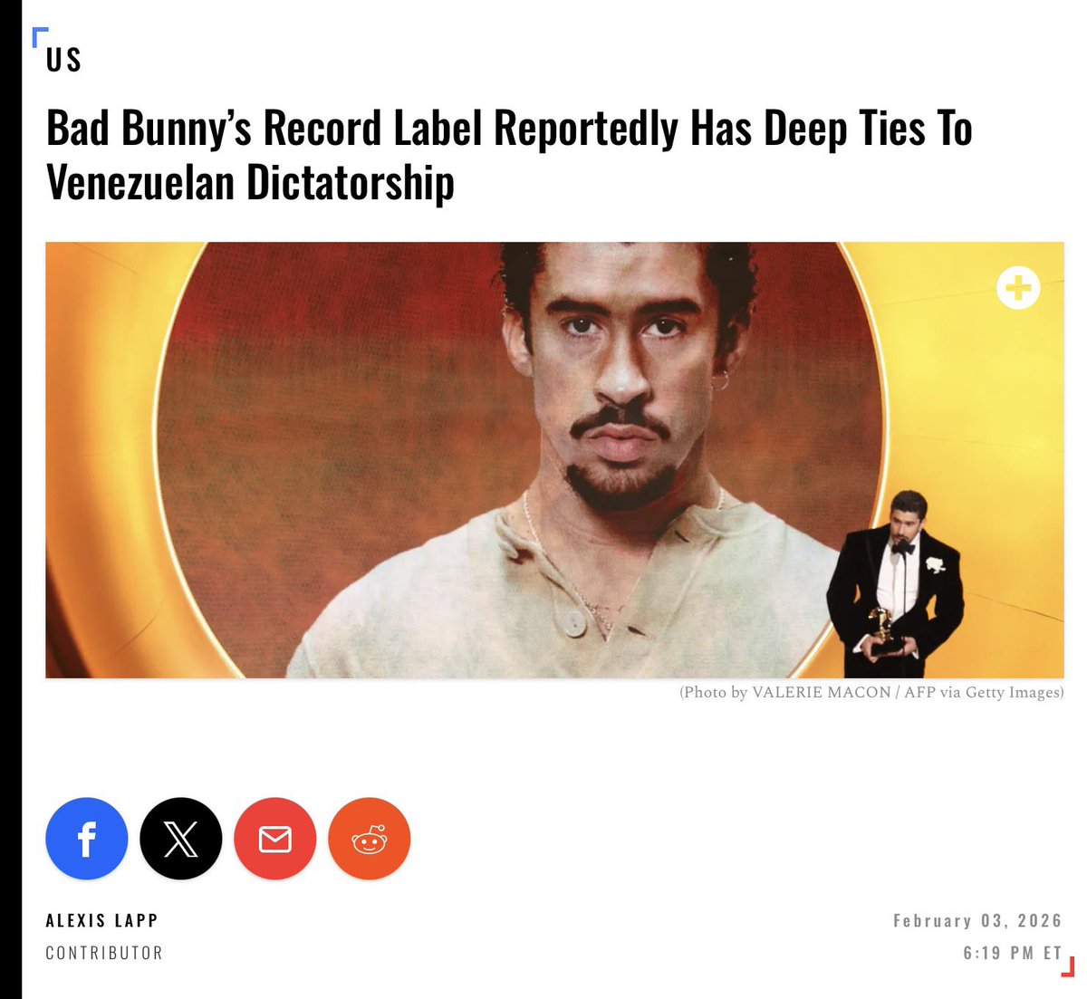 The “independent” artist in question: