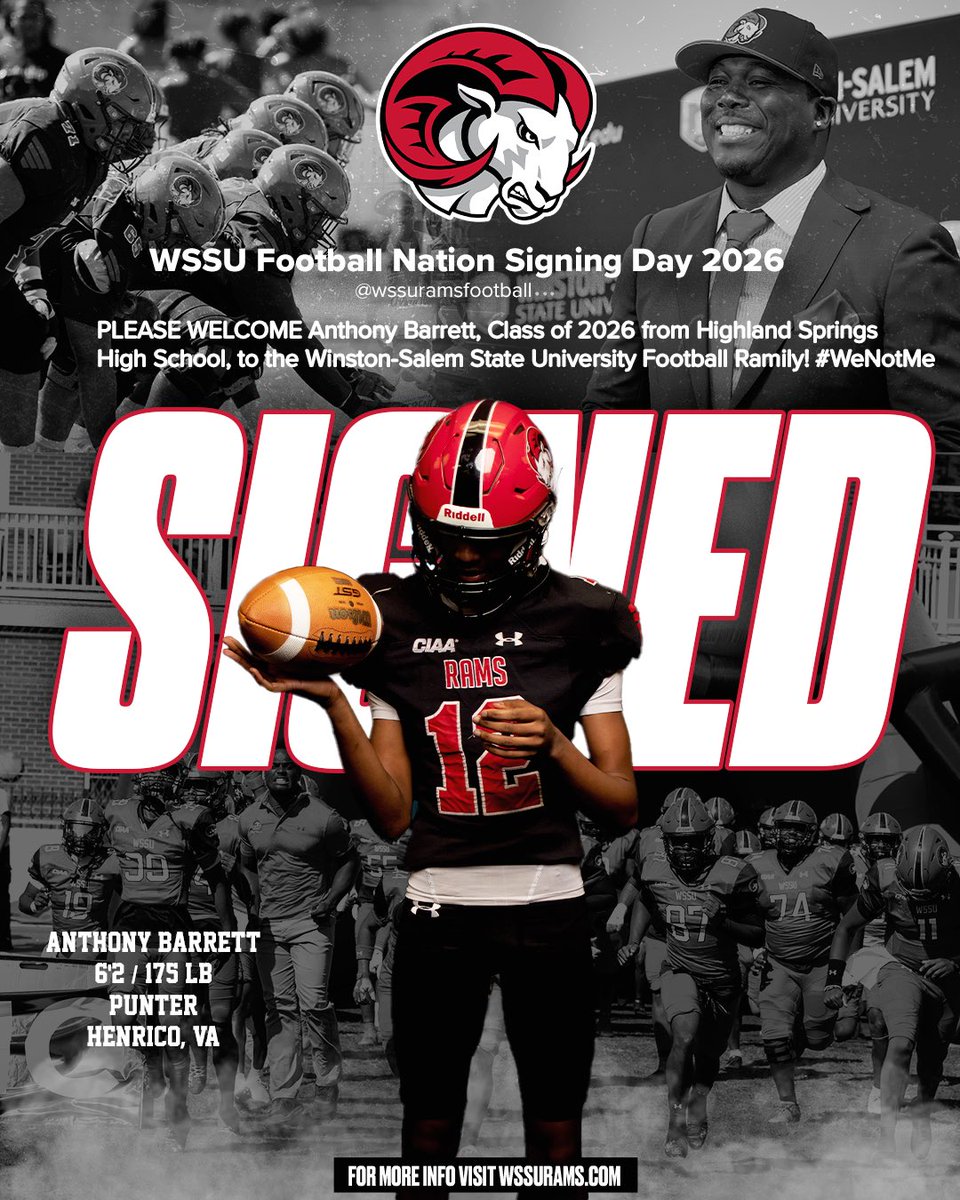 WSSURamFootball's tweet photo. Ramily, help us welcome Anthony Barrett to the team! #NSD26 https://t.co/JeBlz7Kkjb