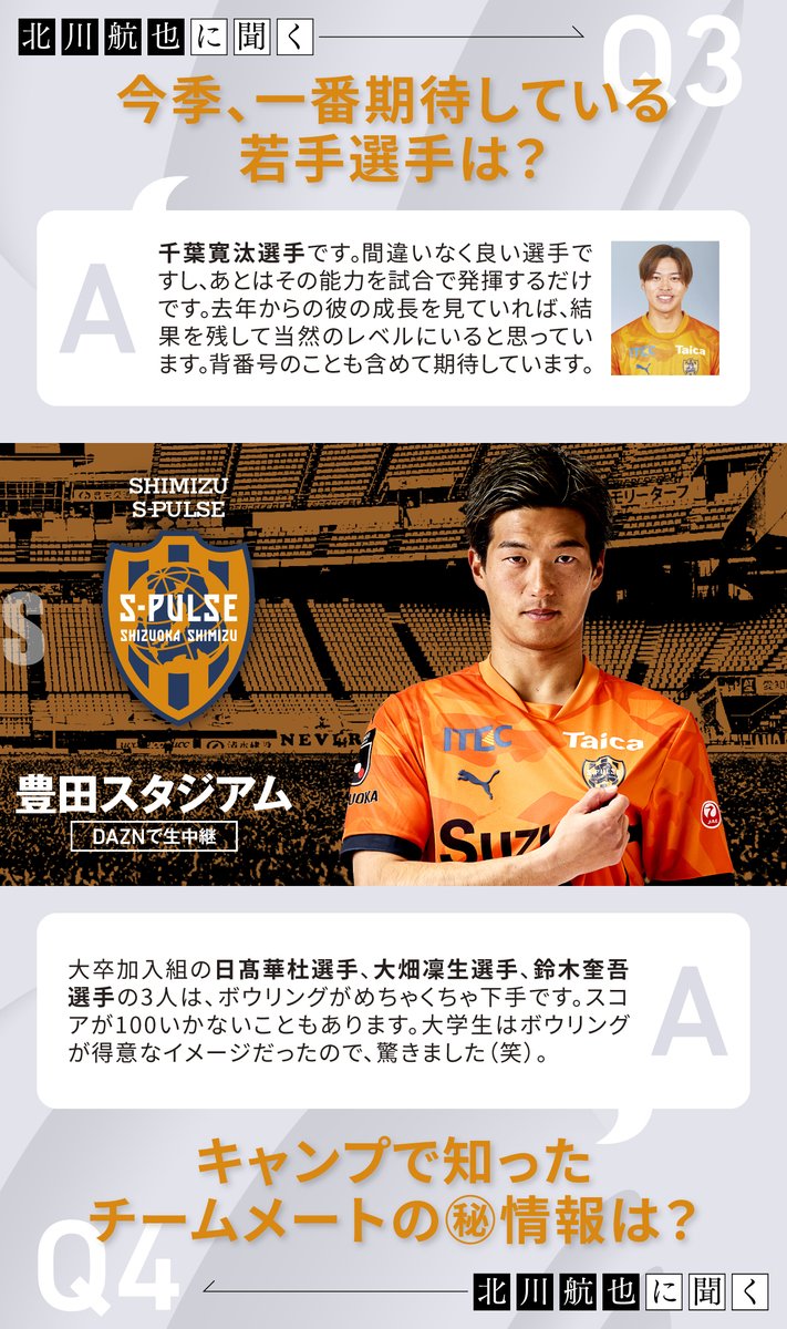 ミシャ式の名古屋か、新章突入の清水か

🏆️ 明治安田Ｊ１百年構想リーグ
⚔️ WESTグループ 第1節
🆚 名古屋グランパス vs 清水エスパルス
📅 2/8(日) 14:00KO
🏟️ 豊田スタジアム
📺️ DAZN

#Ｊリーグ