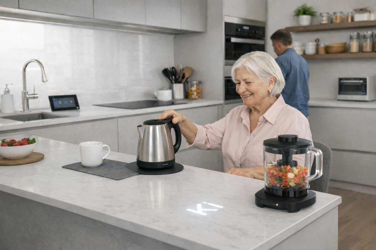 Great kitchen design should feel effortless.

With Ki, power is built directly into the countertop or other Ki-enabled surfaces - eliminating cords, clutter, and outlet limitations.

Just place your appliance and go. ⚡

The future of kitchens is smart, simple, and seamless: