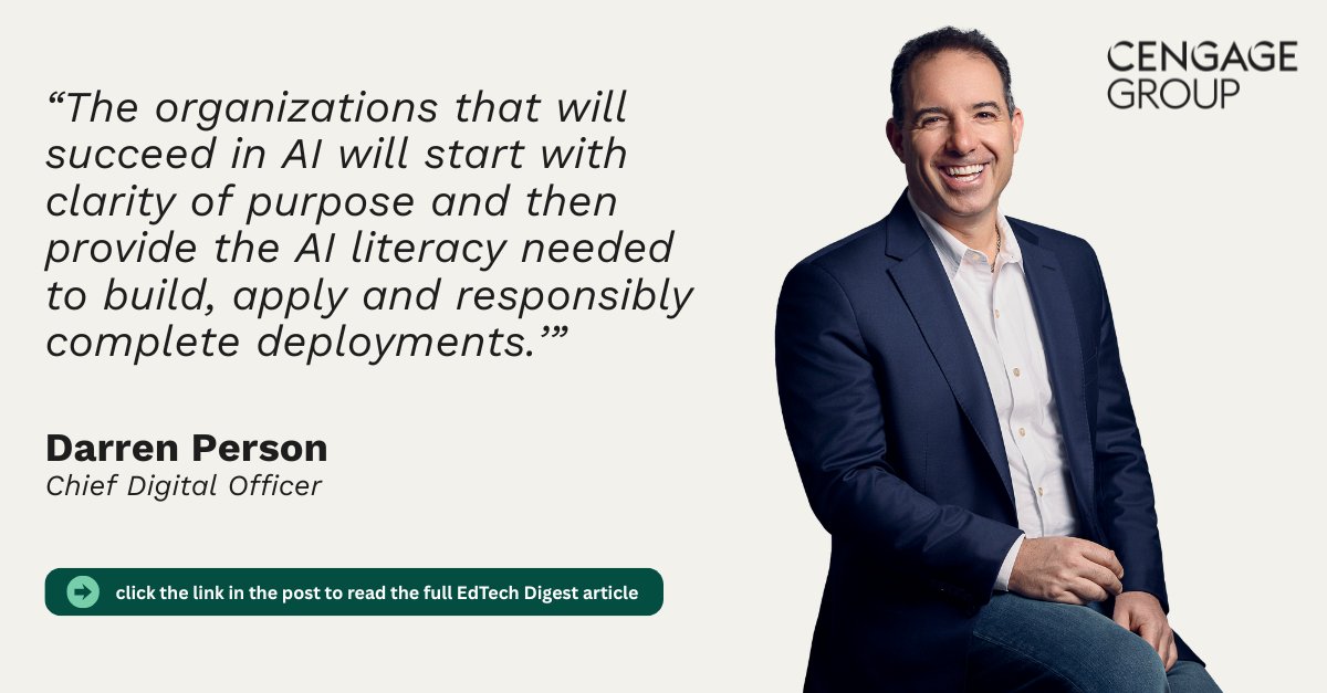 CengageLearning's tweet image. Finding success with AI starts with a clear strategy and better instruction. Like the classic PB&amp;amp;J exercise, #AI delivers what it's told. To see real impact, organizations need AI literacy, strategy &amp;amp; practical workflows. Learn more in @edtechdigest: bit.ly/4kdDQYO