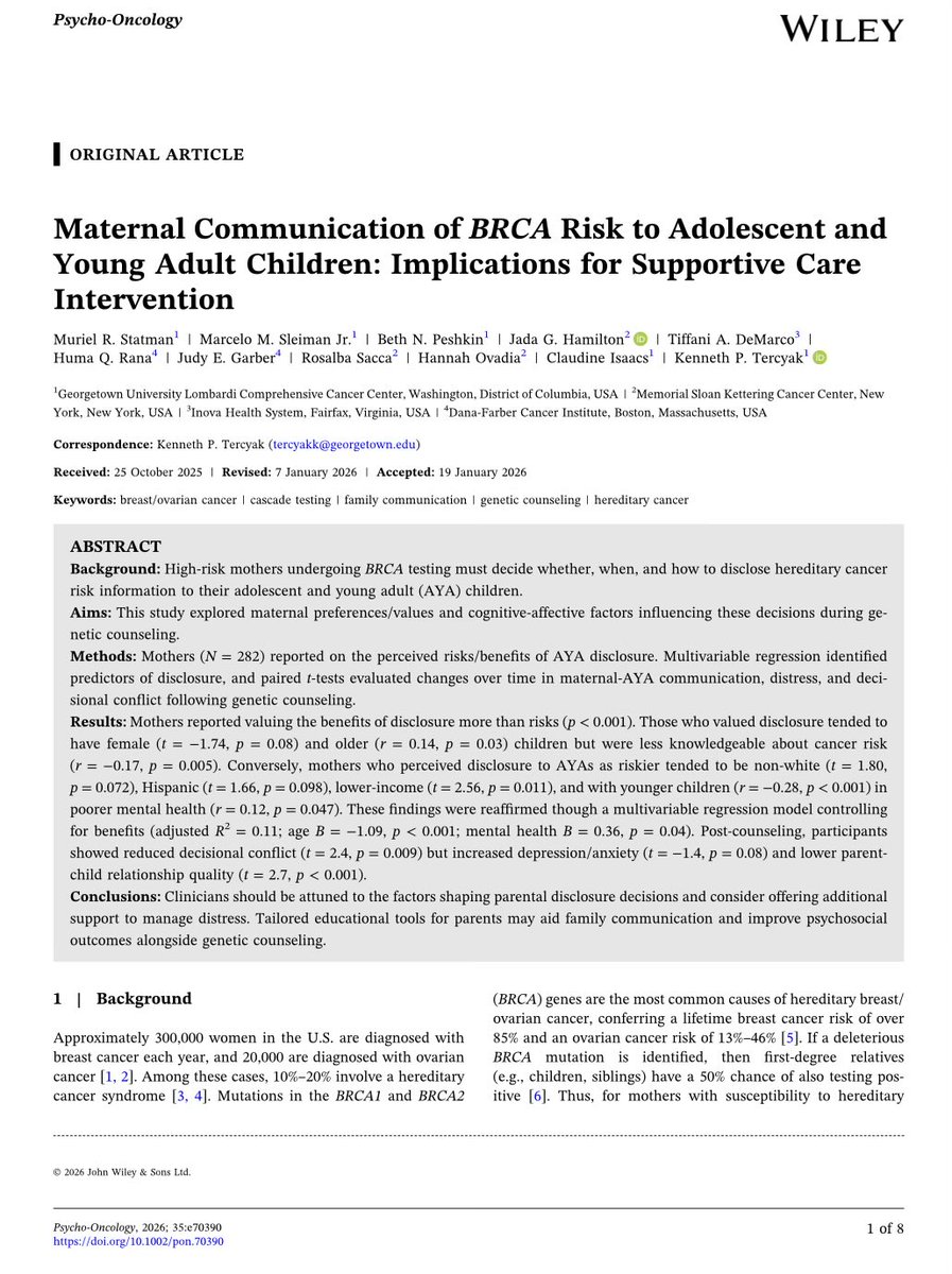 Psycho-Oncology tweet media