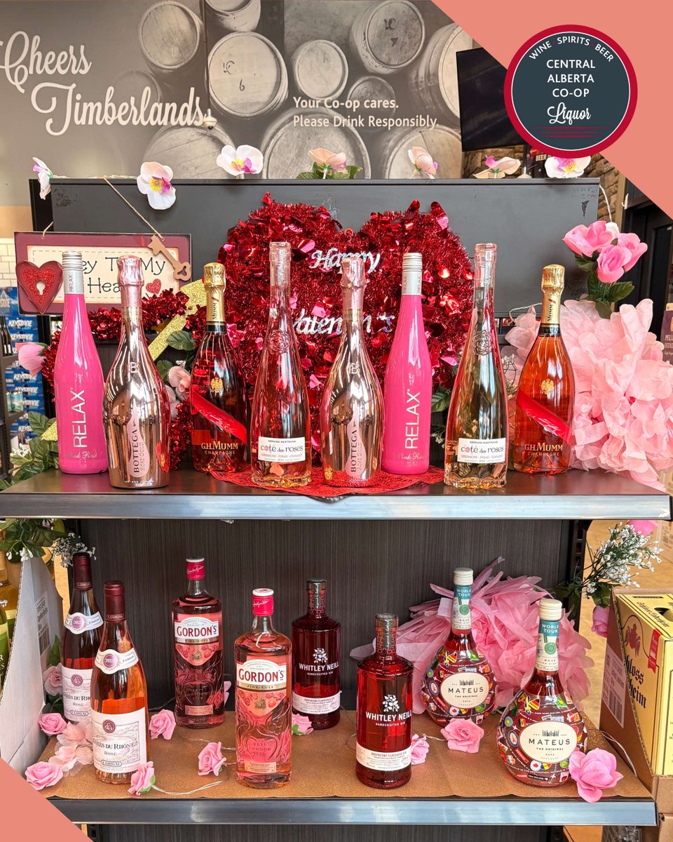 Love is in the air… and on the shelves 💕
Find the perfect bottle for Valentine’s Day at Central Alberta Co-op Liquor Stores.

 #ValentinesDay #LoveIsInTheAir #CentralAlberta #CoopLiquor #PerfectBottle