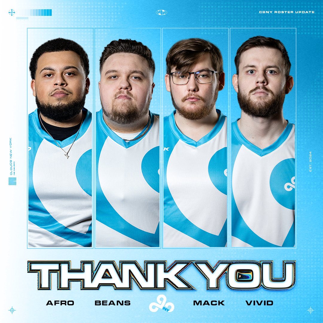 🔵 <a href="/C9COD_/">Cloud9 New York</a> annonce se séparer de l’entièreté de son roster.

#CDL2026