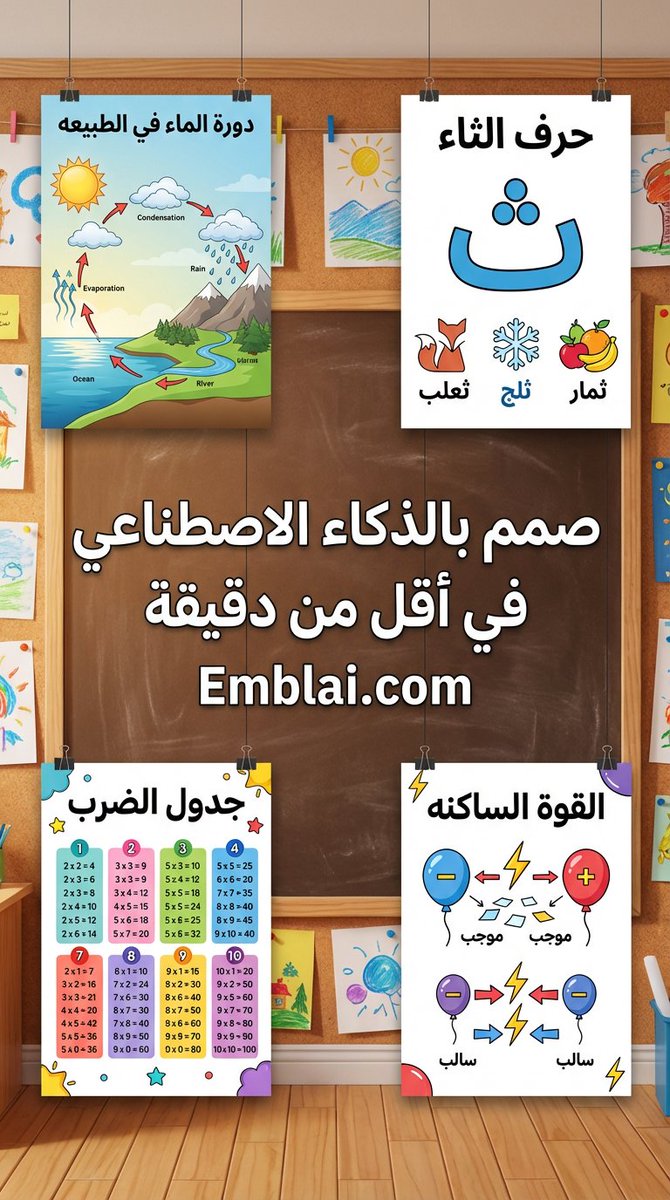 SupportEmblai's tweet photo. Emblai
منصة التصميم المباشر
النتيجه فورية 
صمم انفوجرافيك احترافي بالذكاء الاصطناعي!
حوّل أفكارك التعليمية إلى تصاميم مذهلة بضغطة زر
يدعم العربية والإنجليزية
https://t.co/4RiIOCPvJz https://t.co/93sVaTd0nz