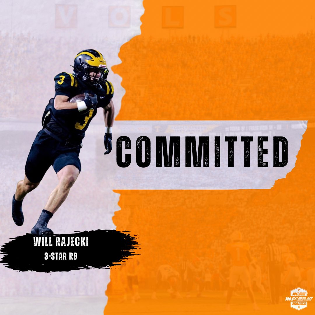 More_Issues's tweet photo. Tennessee has landed 2026 3⭐️ RB Will Rajecki.🍊 https://t.co/T6UpQTuAv0