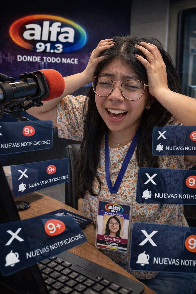 valeriatorrecam's tweet photo. Yo de Becaria en la cabina respondiendo mensajes de los demás becarios que quieren sus boletos. 🔥 
@aesquinca @alfa913fm #becariosalfa https://t.co/GSnIkqWzHc