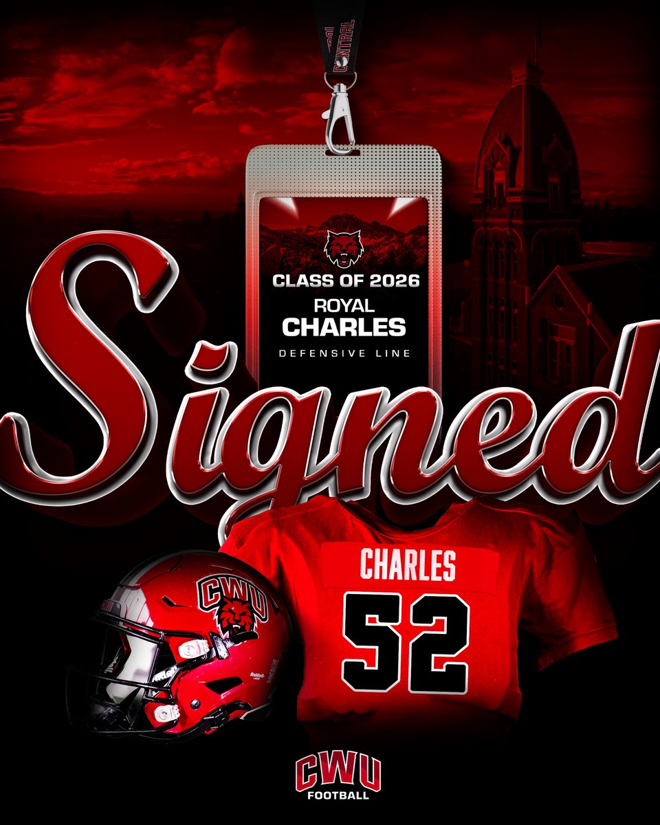CWUFB's tweet photo. 🖌 SIGNED

ROYAL CHARLES - DL

🏠Peninsula HS

Welcome to the Wildcat Family! 😼 https://t.co/cWSJoTNCaP