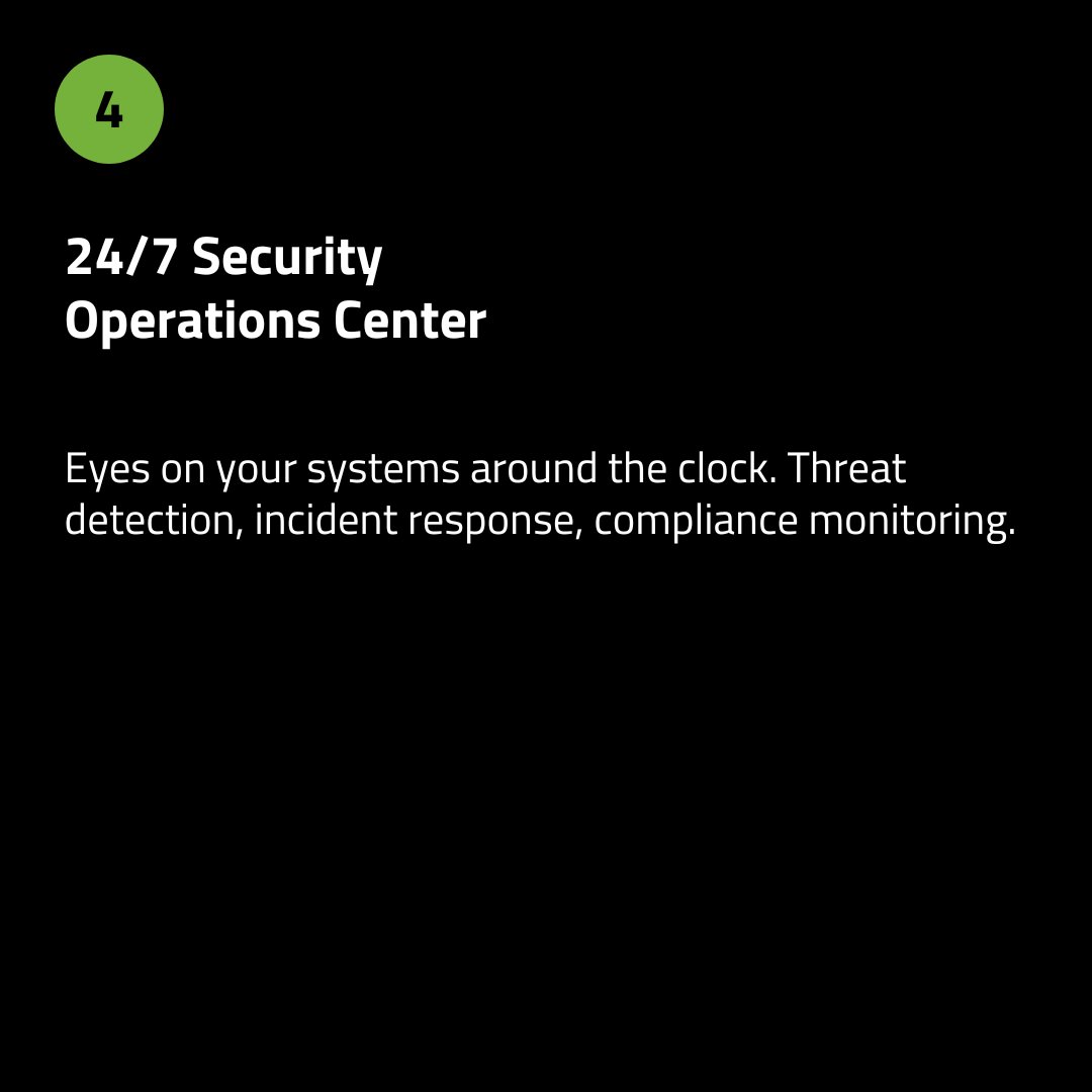 desksidetsp's tweet photo. Swipe to see how Deskside's SECURE pillar protects your business from every angle.

Ready to strengthen your security foundation? Let's talk.

#ManagedSecurity #MSSP #SMBProtection #Deskside #CyberDefense https://t.co/h0ELLHjZ7Q