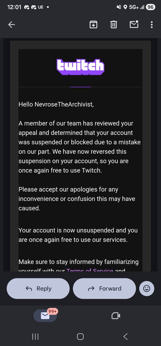 Thanks Twitch...