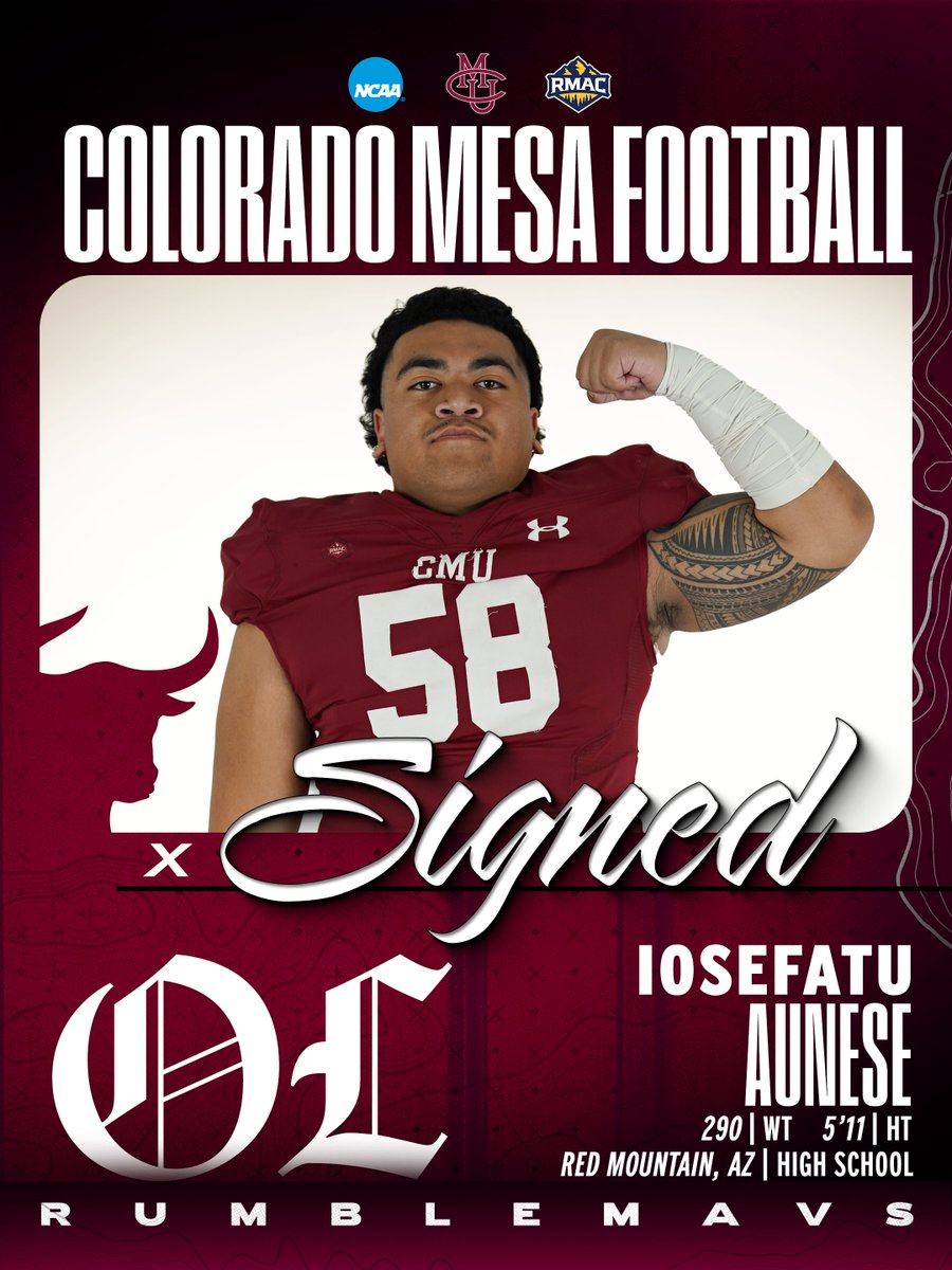 Welcome to the Mavily!

Iosefatu Aunese
OL || 5-11 || 290
Red Mountain High School (Ariz.)

#RumbleMavs