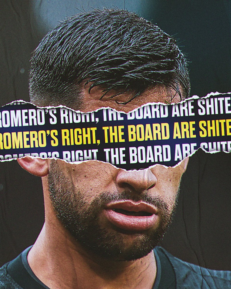 🎶 Romero’s right, the board are shite!🎵

Squad’s held together with tape, injuries stacked up, and investment goes missing.

Sing it louder for the suits upstairs
