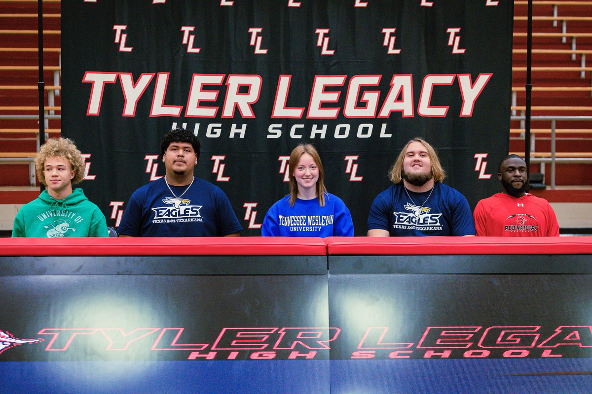 TylerISD_Ath's tweet photo. 👏 Six Tyler Legacy Seniors Sign to Play Collegiate Athletics! 🏈⚽️

Read more at https://t.co/EkqxJvPPoG https://t.co/4vbQdj5jEA