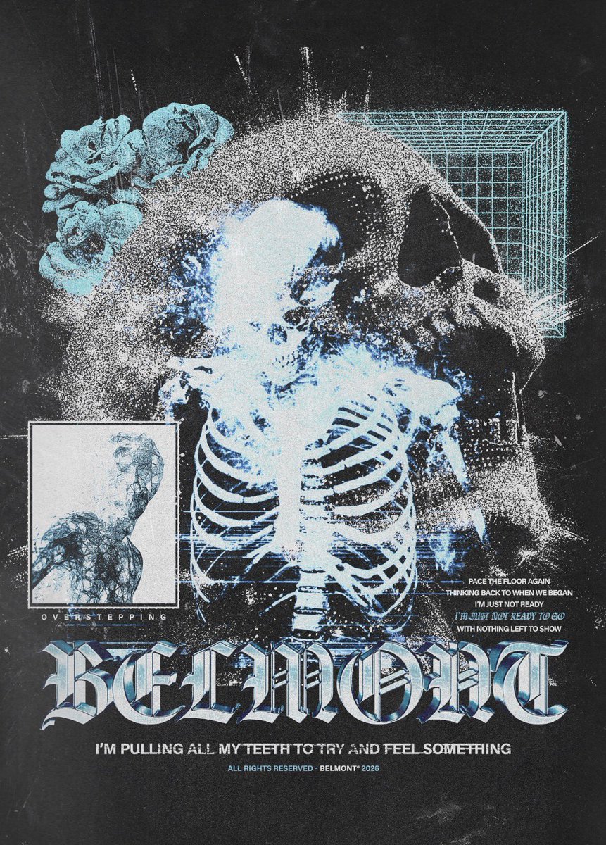 carb0nmono's tweet image. @BelmontChicago inspired design today for their track ‘Overstepping’.

✍️ As always, design is AVAILABLE and all text and colors can be changed.

#BandMerchandise #BandMerch #GraphicDesigner