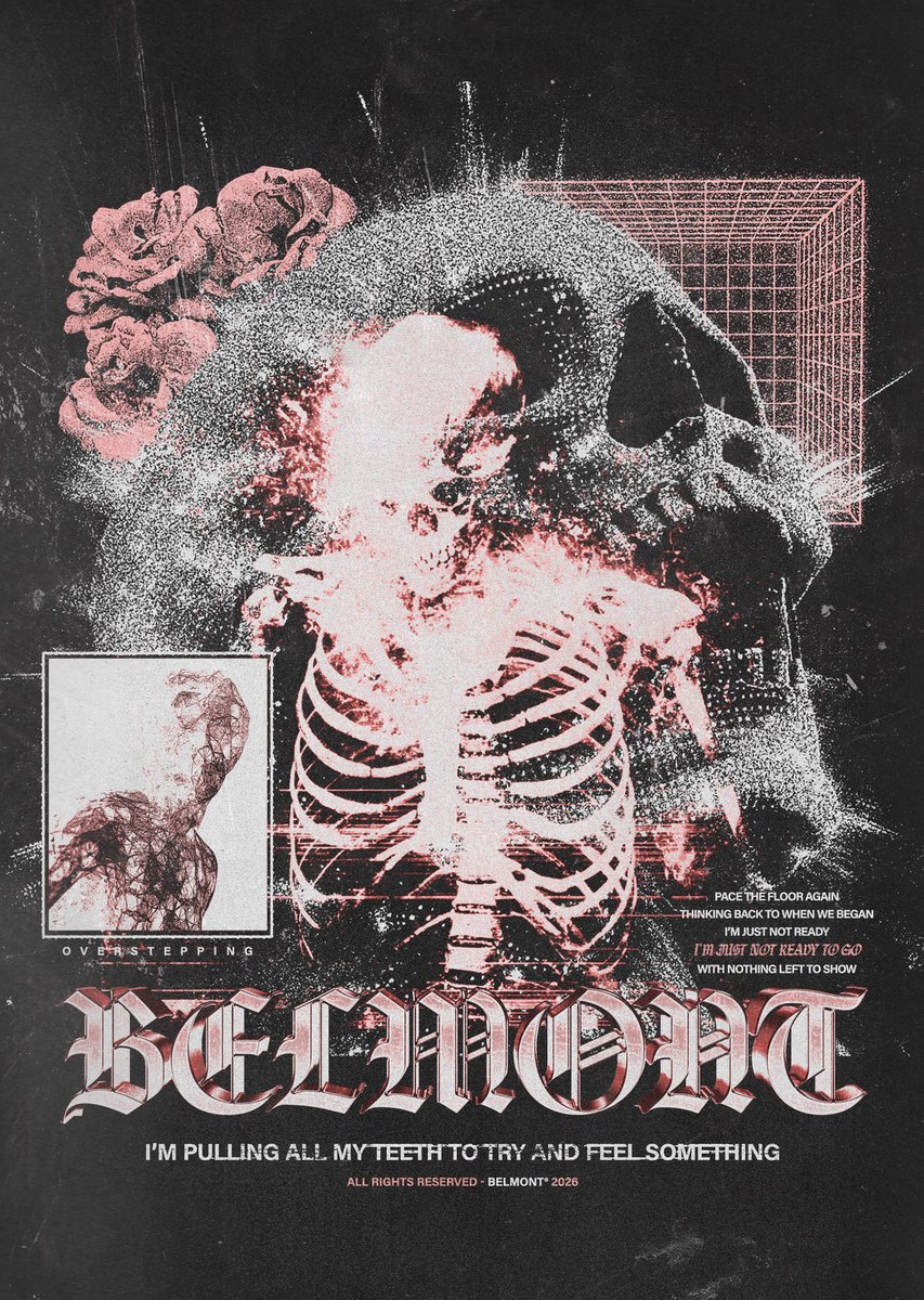 carb0nmono's tweet image. @BelmontChicago inspired design today for their track ‘Overstepping’.

✍️ As always, design is AVAILABLE and all text and colors can be changed.

#BandMerchandise #BandMerch #GraphicDesigner
