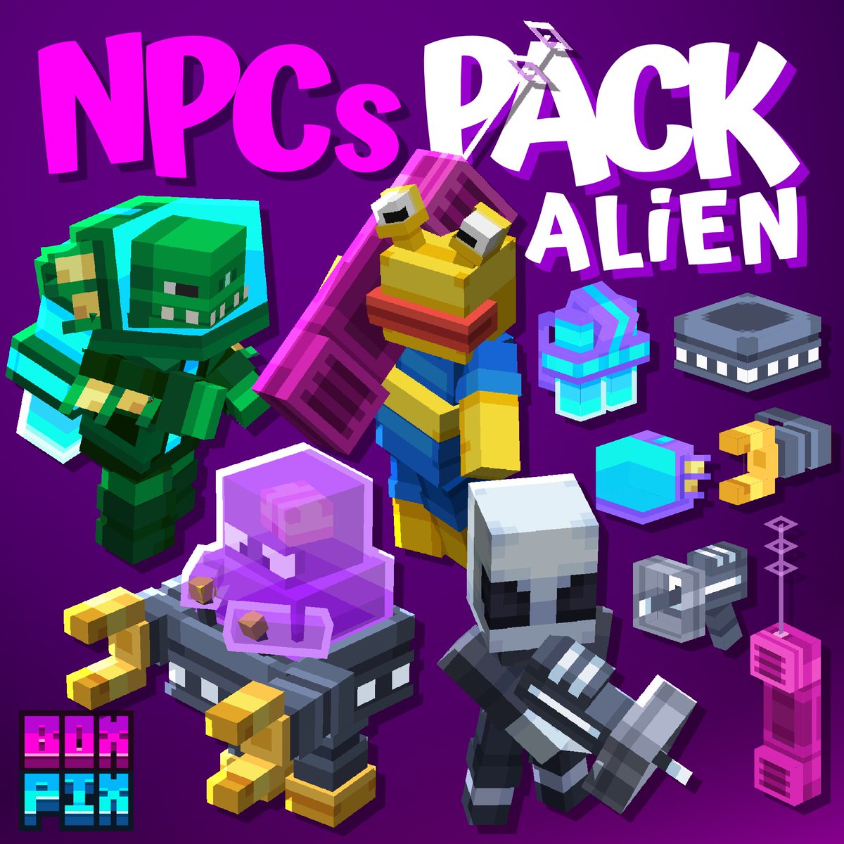 boxpixstudios's tweet photo. Npcs Pack Alien https://t.co/2c2qQPdn5C

#Minecraft #Blockbench #lowpoly https://t.co/5PvH0ucp6P