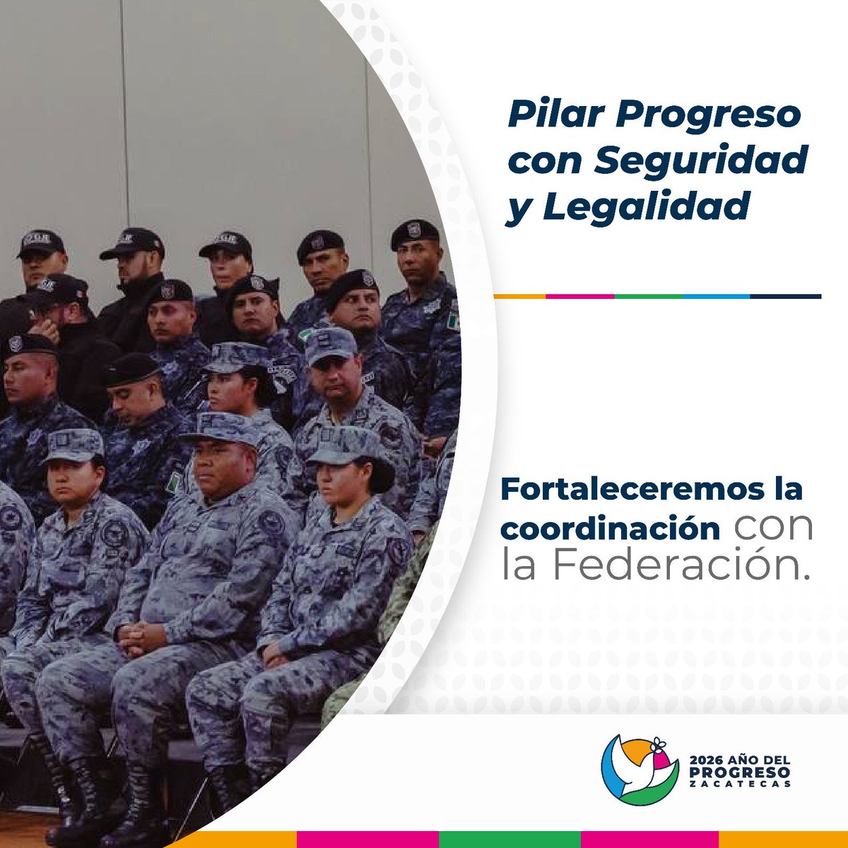👮🏻‍♀️👮🏻| Se continuará con la infraestructura y profesionalización de las Fuerzas de Seguridad, se intensificará la atención a las causas, prevención del delito y proximidad social, para seguir garantizando un entorno de paz y bienestar.
Conoce más👉🏼t.ly/9nk-