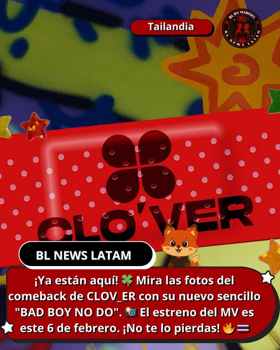 BLNEWSLATAM's tweet image. #BadBoyNoDoCLO_VER #RISERMUSIC #CLO_VER
#BLNEWSLATAM #Tailandia

 ¡El regreso de CLOV_ER! 🍀

¡Ya están aquí las fotos promocionales! 📸 Mira el adelanto del comeback de CLOV_ER con su nuevo sencillo "BAD BOY NO DO". El estreno del MV oficial es este 6 de febrero. ¡Prepárate! 🇹🇭