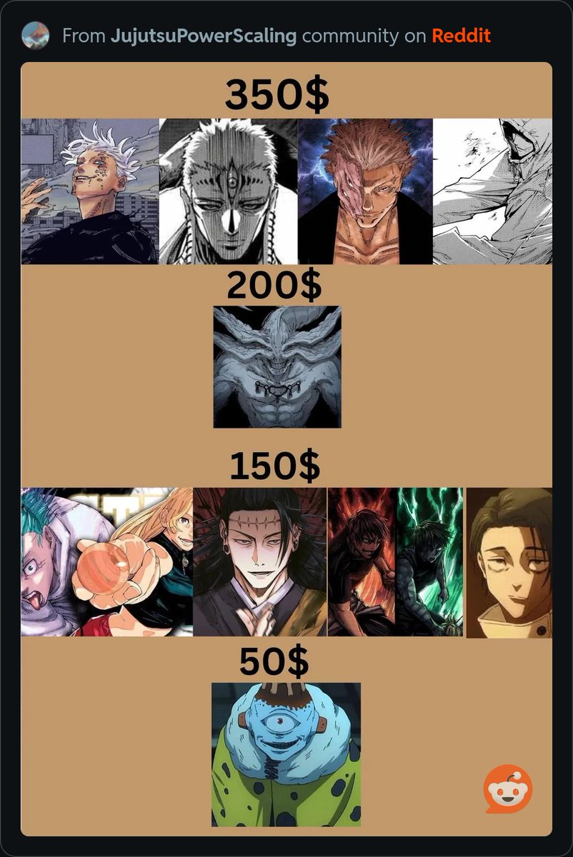 You have 1000$ to make a team rest will try to attack you #jjk