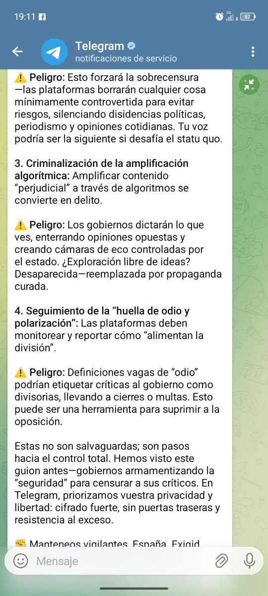 Yo también lo he recibido.
Ya no tengo Telegram.