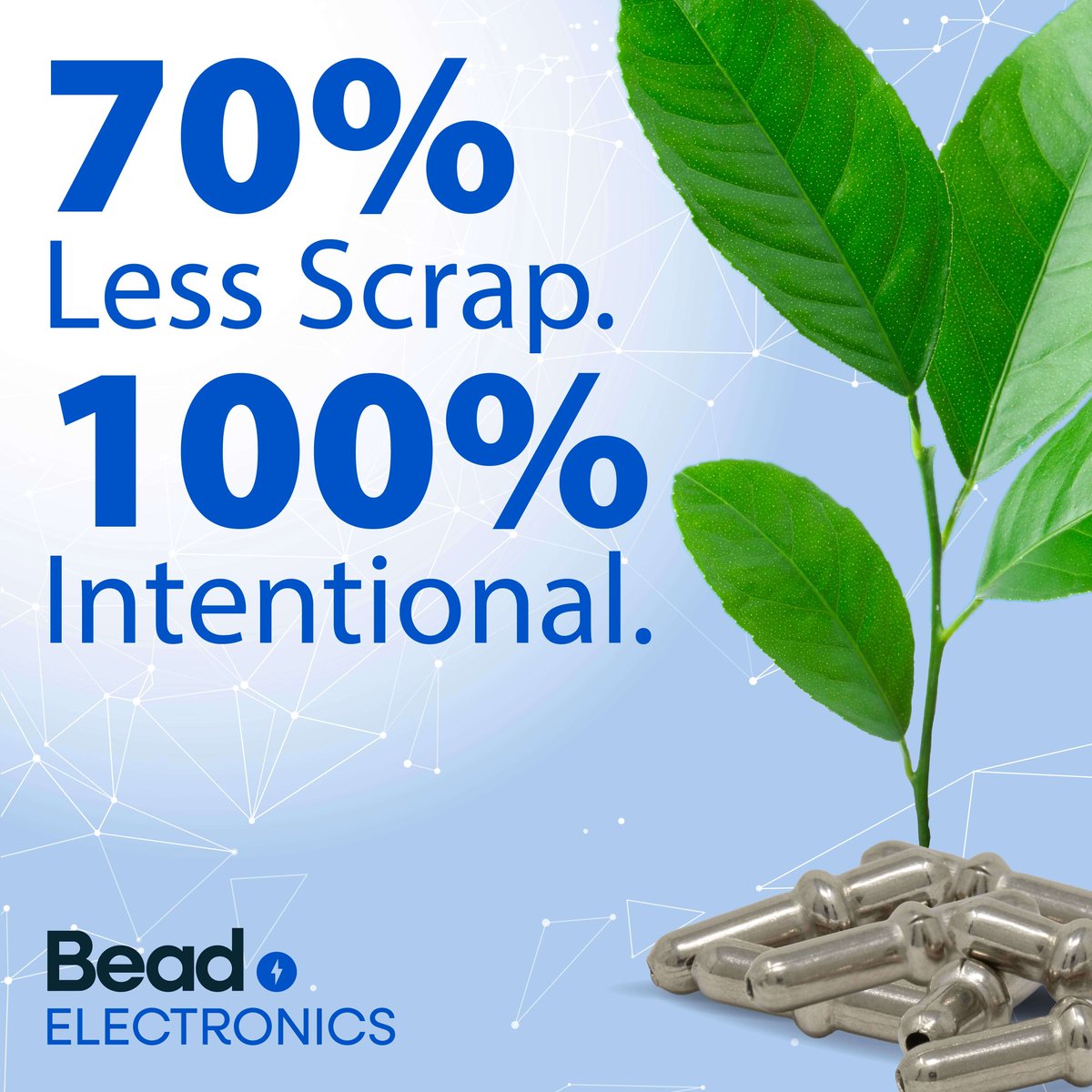 beadelectronics's tweet photo. Bead’s Scrapless Swaging Process cuts metal waste by up to 70%, supporting greener, more efficient medical supply chains. ♻️ #SustainableManufacturing #GreenSupplyChain #BeadElectronics https://t.co/p90sLmKz9Z