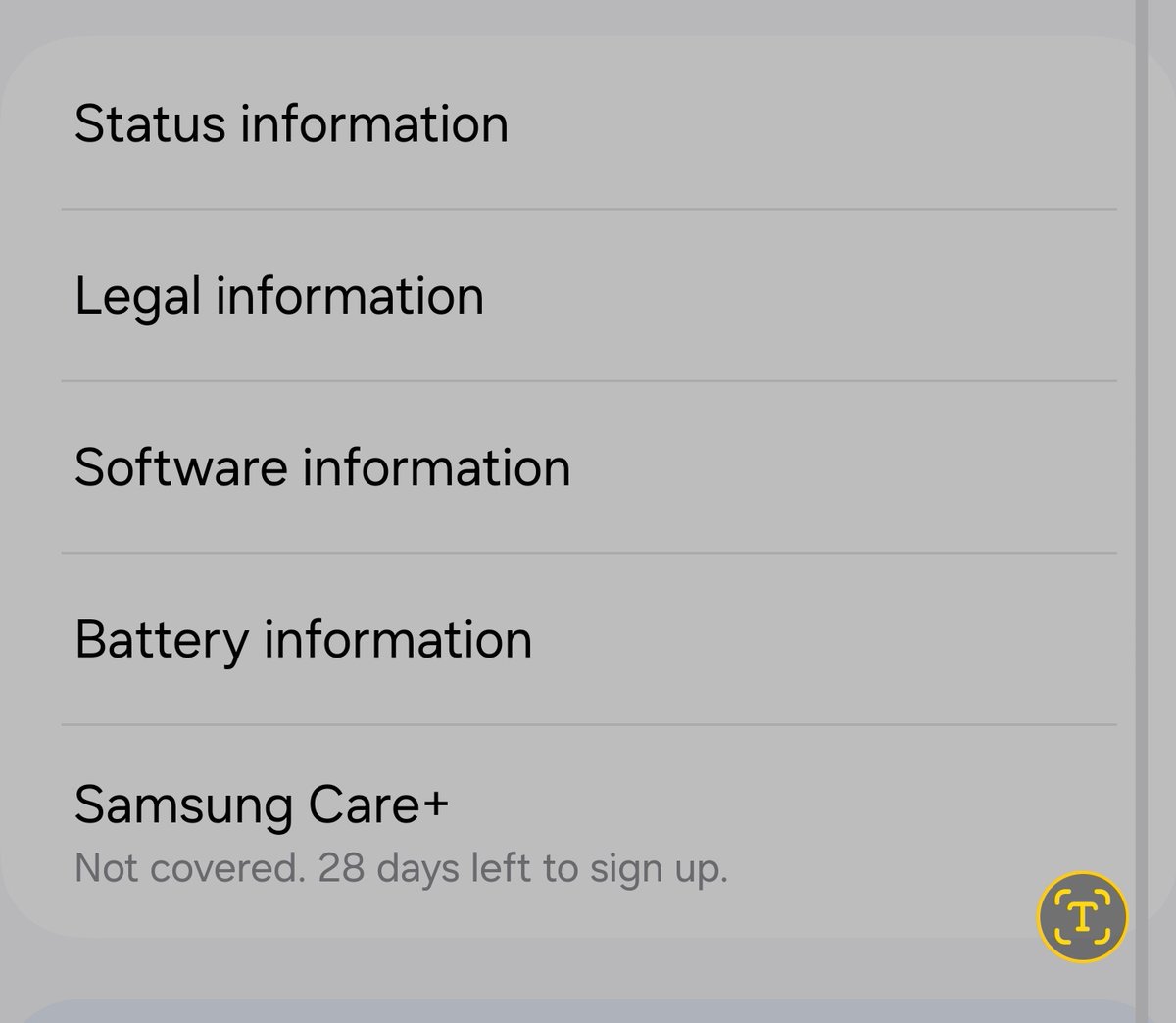 3kratosx's tweet photo. Step One: Buy a 3rd hand phone repackaged as new.
Step Two: Update the software.
Step Three: Wait 2 weeks max.
Step Four: Come to the internet and say you bought brand new from an authorized store.

Buy a brand new Samsung Galaxy from an official store and get Samsung Care+ with 1 year screen replacement  for almost free.

If the phone is really brand new from an official store, it'll show this(left image) at the settings page and tell you the days you have left to register.

Finally, it does actually happen to brand new phones too including iPhones and other brands...

Oh and my screen did eventually break and I got it fixed for 22,500 instead of 400k.