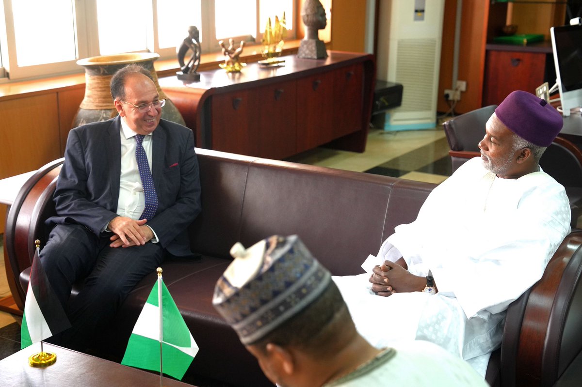YusufTuggar's tweet photo. Strengthening bilateral ties and effective consular cooperation remains central to Nigeria’s diplomatic engagement.

I received H.E. Muhannad Halmouri, Ambassador of the State of Palestine to Nigeria, on a courtesy visit @NigeriaMFA. Our discussion focused on strengthening #NigeriaPalestineRelations, reviewing consular and humanitarian cooperation, and exchanging views on regional developments, including the humanitarian situation in Gaza.

I reaffirmed Nigeria’s enduring support for the Palestinian people and our commitment to justice, peaceful coexistence, and respect for international law. We also discussed prospects for deeper engagement, including a potential visit by the Palestinian Foreign Minister, as both countries remain committed to sustained dialogue and cooperation.