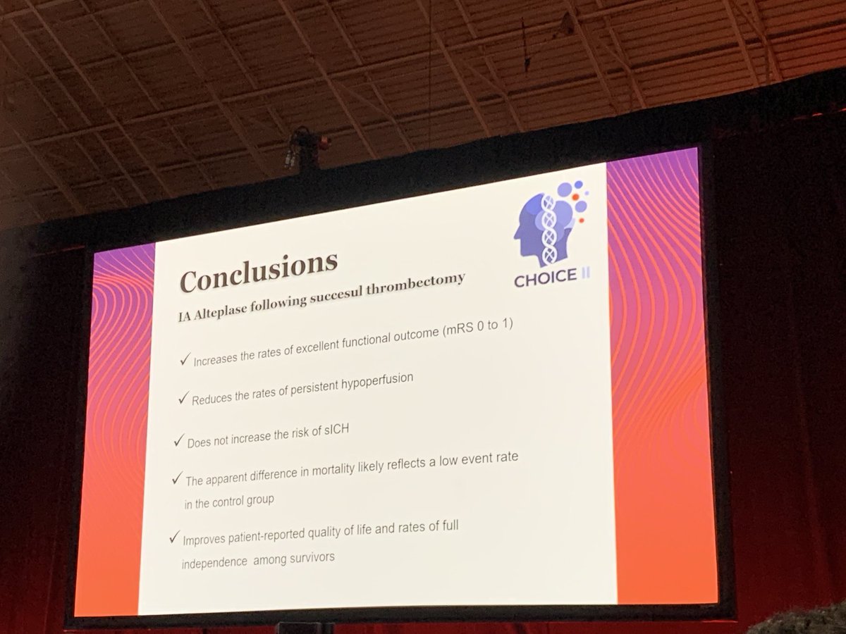 ChaturvediNeuro's tweet photo. Remarkable results at #ISC26. Better outcomes with post-EVT thrombolysis seen in multi center trial ⁦@AHAScience⁩ https://t.co/Vm2LLvmt0u