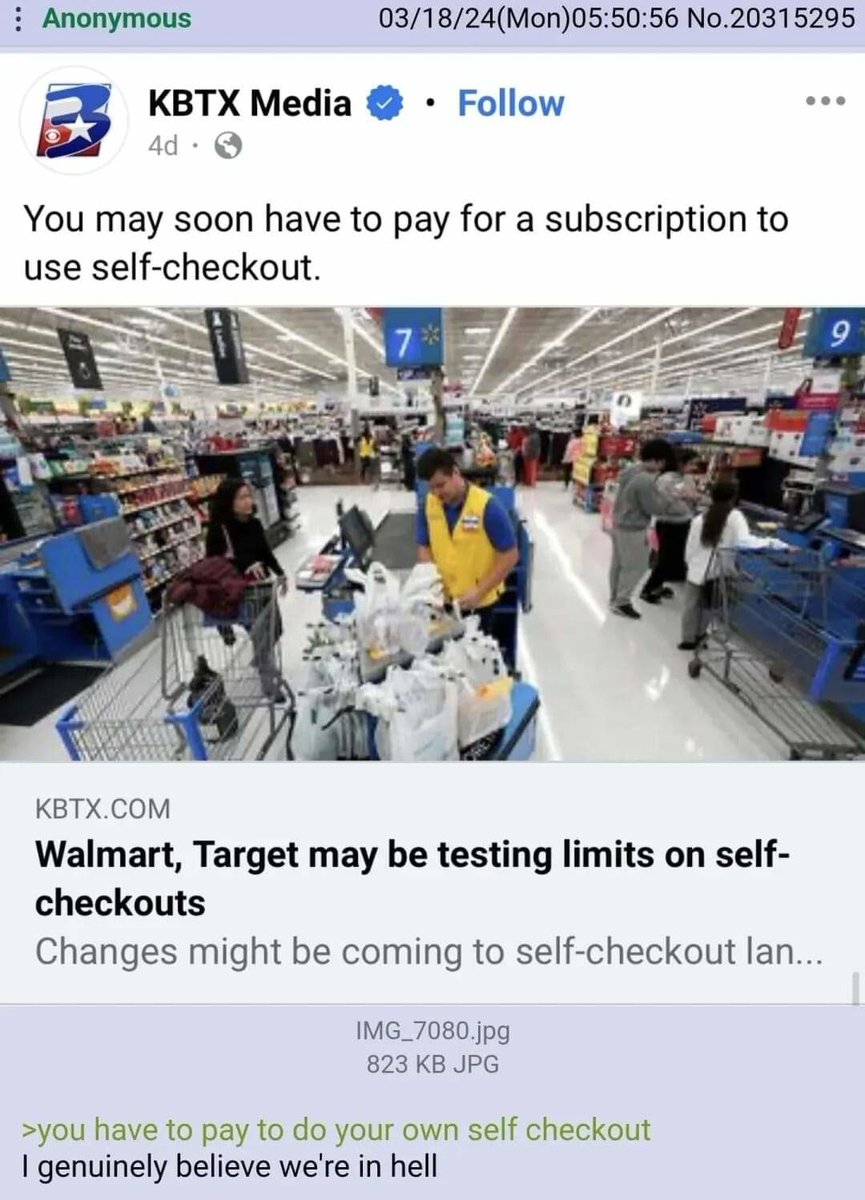 ObviousRises's tweet image. If you try to make me pay for using self-checkout and there are no cashiers I'm simply walking out the store.