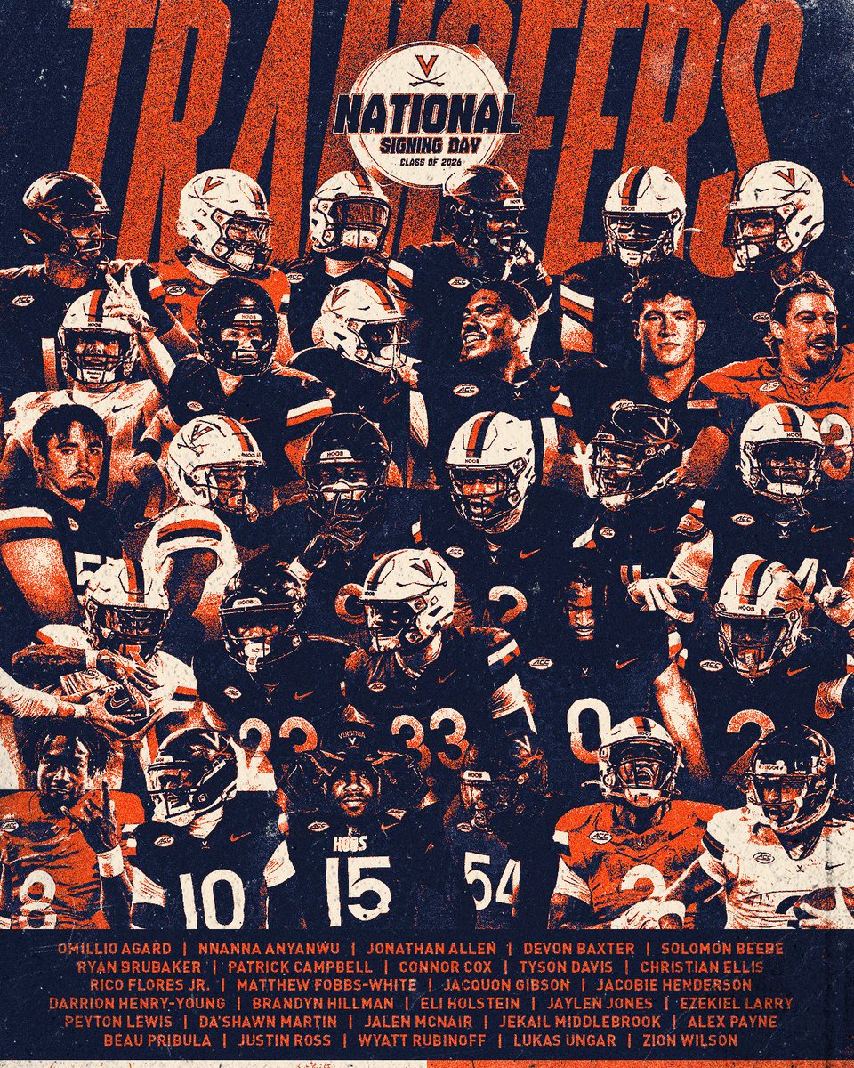 29 additions from the portal looking to make an immediate impact for the Hoos #NSD26 

#GoHoos 🔶⚔️🔷