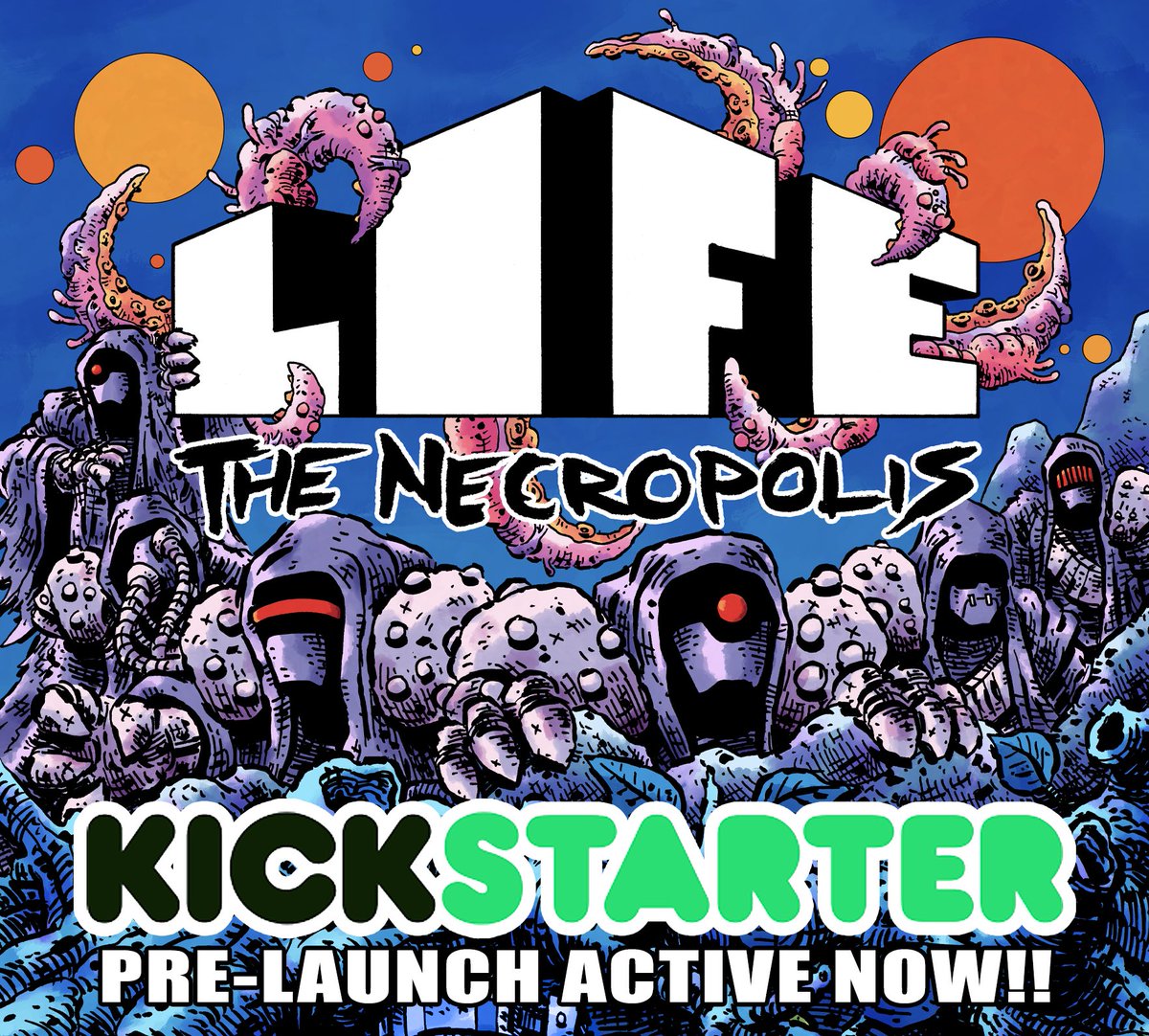 lifenecropolis's tweet photo. My 2nd Kickstarter Pre-Launch is active! My next printed comic Six Doomwrecked Knights launches March 2026.
Please sign up to get notified when it launches so we can wreck the party!!
Please support, please tell your friends.
Thanks, let’s rock and roll.
#diycomicshardcore https://t.co/n5NOAEXV9a