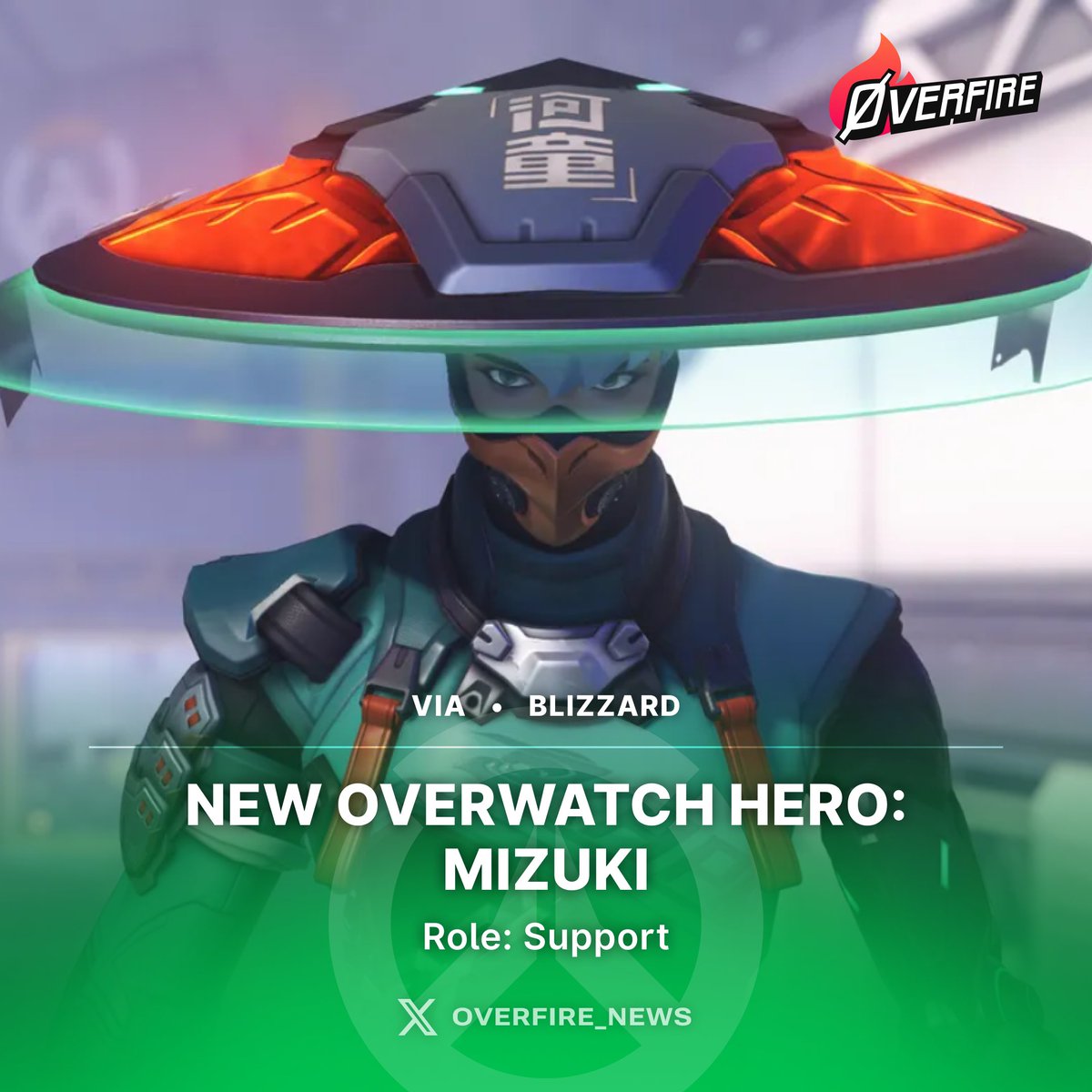 overfire_news's tweet image. New #Overwatch Support Hero has been announced — meet Mizuki! 

Releasing on February 10