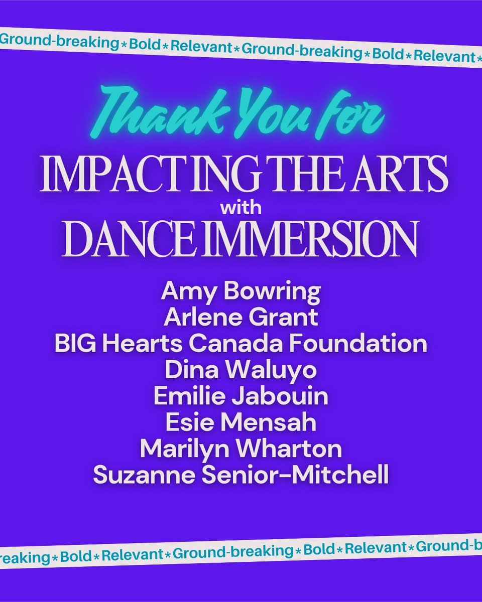 Thank you to those who supported our "Impact the Arts with dance Immersion" campaign. Your generosity helps us continue our mission to uplift dance artists of the African diaspora.

Giving doesn’t end here!

ℹ️To learn how you can support our mission visit danceimmersion.ca/donate