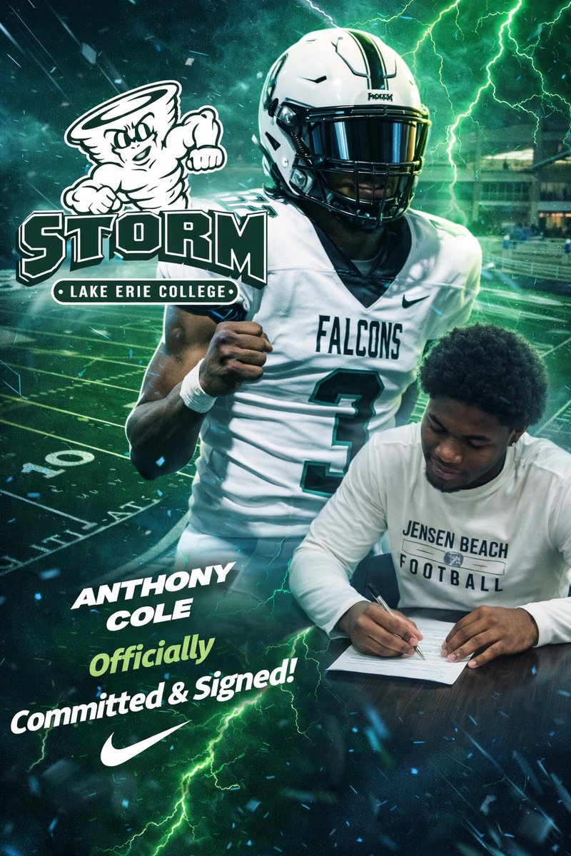 CoachBerry247's tweet photo. @Anthonycolejr3 is officially Committed &amp; Signed to @LakeErieFB 🌪️

Your hard work, discipline, &amp; dedication have paid off. The Storm are getting a special one!

Once a Falcon, Always a Falcon 🦅

Thank you @CoachAlexGray 🫡

@caffeyjbhs @CoachJJAlgarin  @JensenFootball https://t.co/SkavP4junI