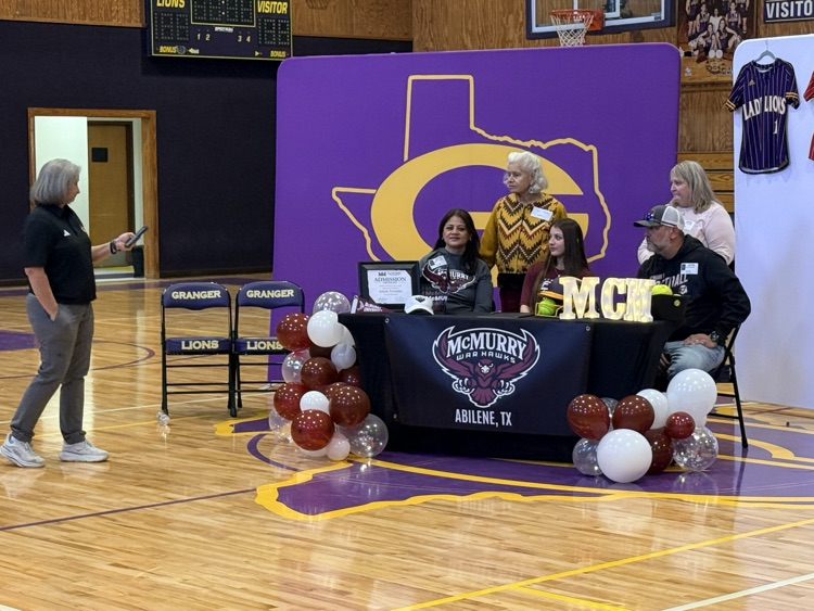 Granger_Lions's tweet photo. Congratulations Izzy Tavernier on signing to McMurry to further your softball career! Granger nation is very proud of you! https://t.co/coyuqjgaNr