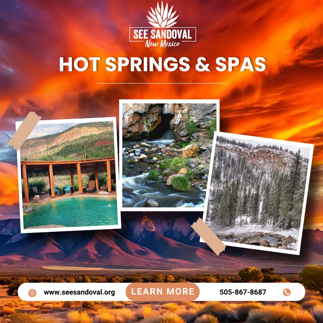 Explore Sandoval County’s natural hot springs and spas. After outdoor adventures, unwind in mineral-rich waters and let your cares melt away. 

seesandoval.org/hot-springs-sp…

#SeeSandoval #SandovalCounty #NMTrue #LandOfEnchantment #RelaxAndRecharge