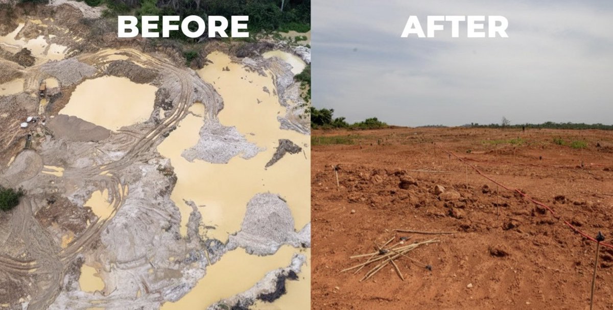 ArmahKofiBuah's tweet image. Earlier today, I joined the Ashanti Regional Minister and key directors from the Forestry commission to conduct an official field inspection of the newly reclaimed sites at Manso Nyankomanse and Asare in the Ashanti Region. 

I am proud to share that through a strategic…