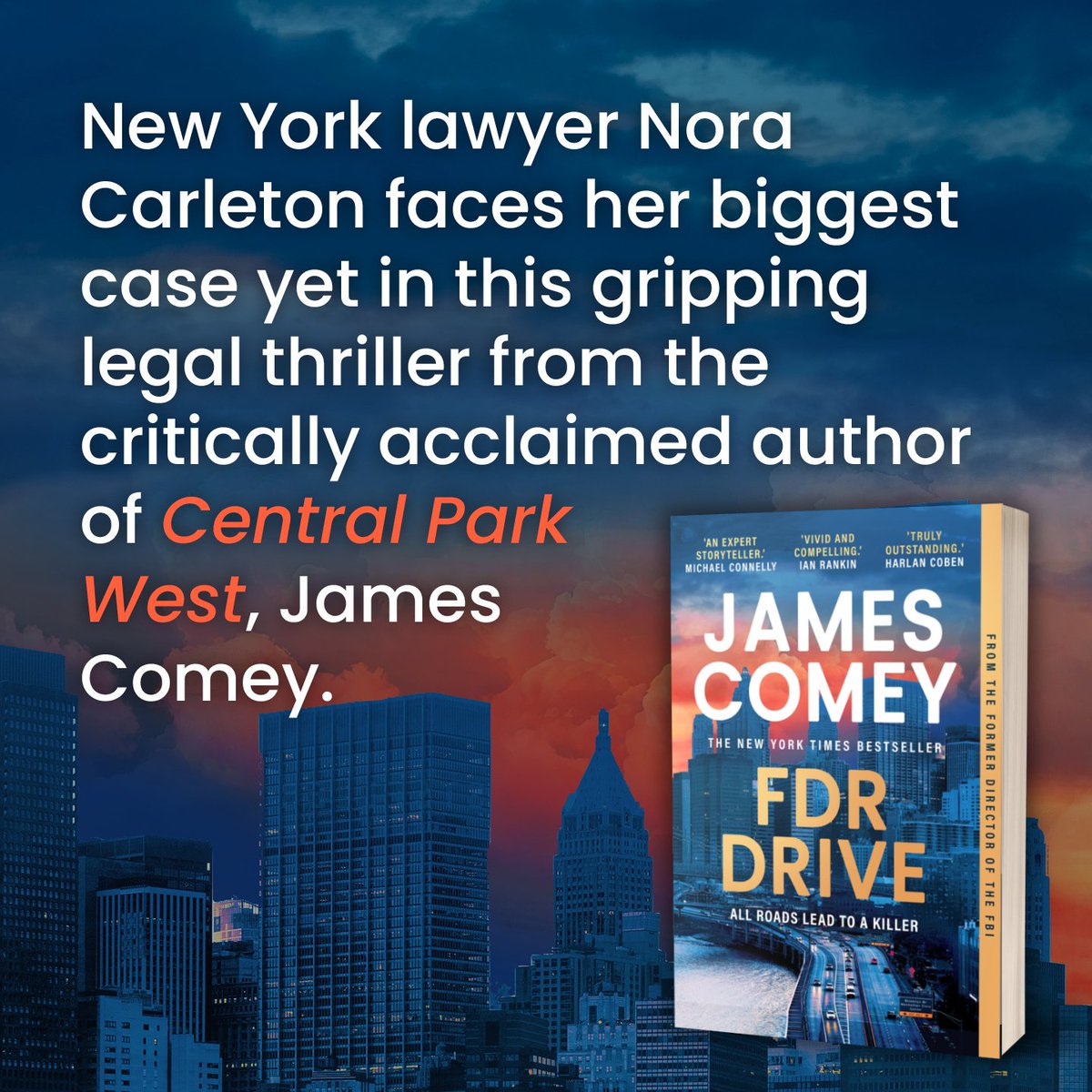 AriesFiction's tweet photo. 'Comey's best book yet' The Times
#FDRDrive is almost here in paperback! Read the latest gripping legal thriller from James @Comey now 👉 https://t.co/jycKquScBH https://t.co/4CcIm1d5T2
