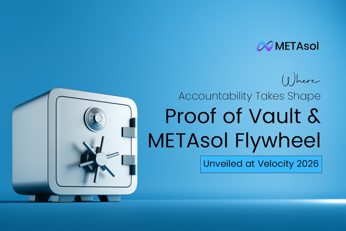 solnex25's tweet image. Unveiled at Velocity 2026, this architecture defines how transparency, control, and system integrity are built into METAsol at the core level — not as promises, but as measurable standards.

This is where accountability takes form.

#METAsol #Velocity2026 #ProofOfVault