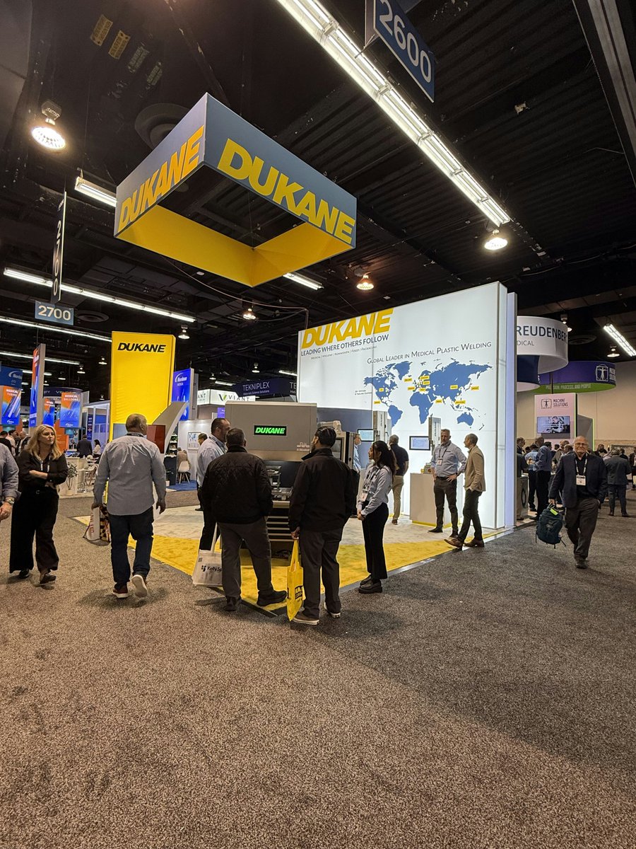 DukaneIAS's tweet photo. Day 2 of MD&amp;M West 2026 is in full swing! Stop and talk with our team of ultrasonic welding experts and see the Infinity™ X1 in action.

📍 Live demo at MD&amp;M West 2026 | Booth 2615

#MD&amp;Mwest https://t.co/D4PHdslBsY