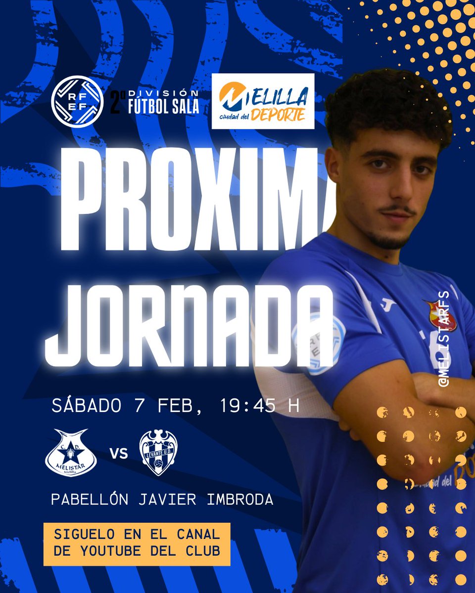 JORNADA 18

📅 Sábado 7 de febrero
⏰️ 19:45 horas
🆚️ <a href="/LUDfutbolsala/">Levante UD FS</a>
📍 Pabellón Javier Imbroda
📺 youtube.com/live/vJpJXxa_P…