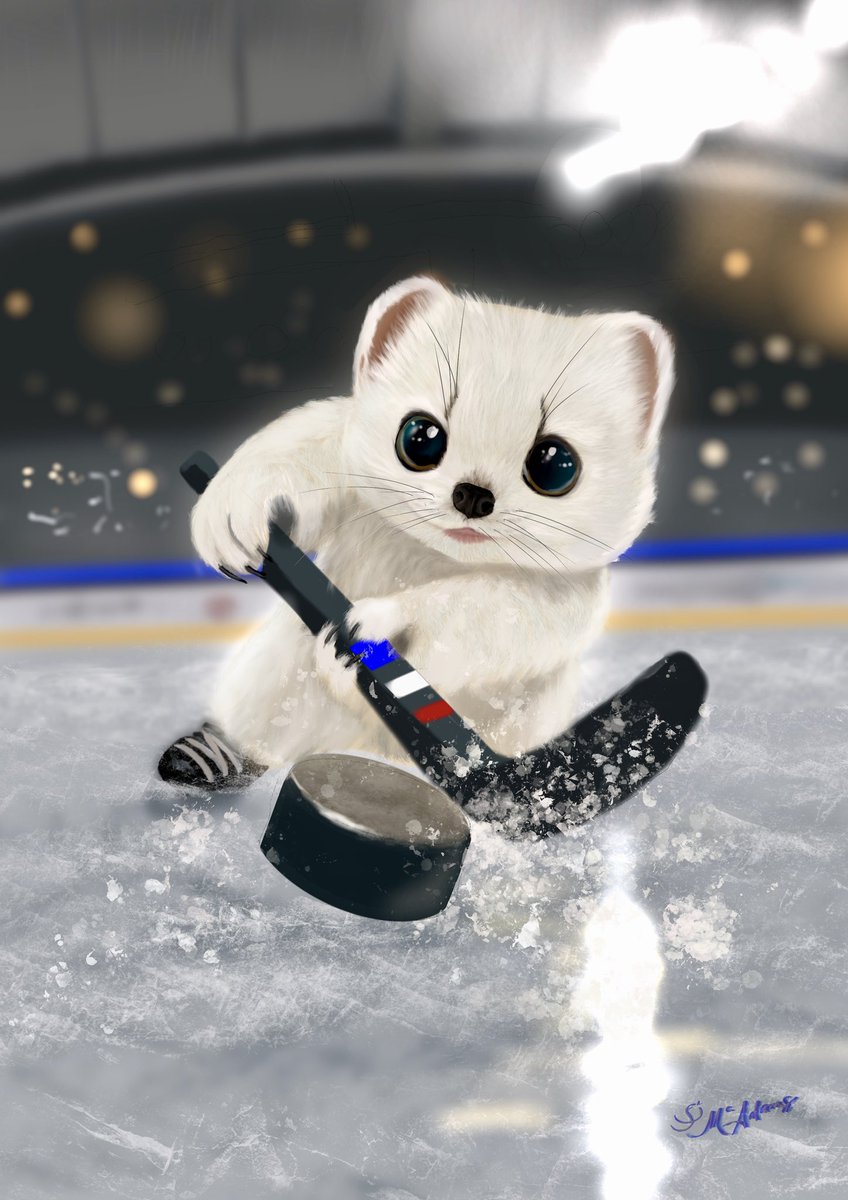 McAdamations's tweet photo. Woo-Hoo! The Fluffernutz Games have officially begun with  a flurry of frosty fun!  Vito just zoomed across the shimmering ice and scored the very first goal of the season! This tiny phenom is ready to dazzle with unstoppable fluff-power. 
#fluffernutz#HockeyMagic #cuteanimalart https://t.co/wANUdQBRFz