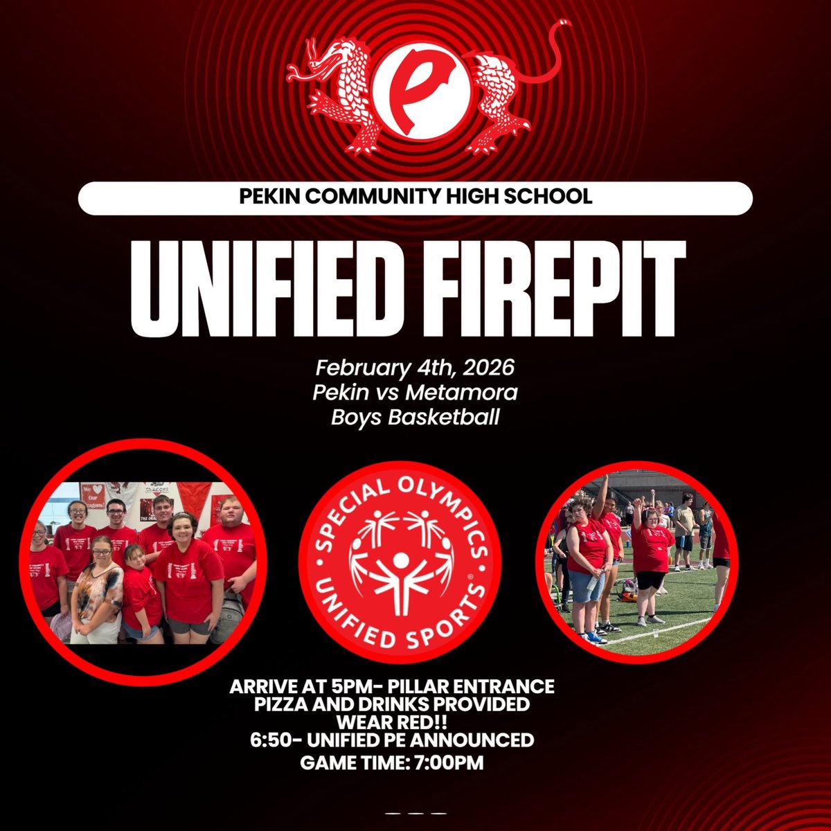 It’s Gameday! 

🏀 JV: 5:30
🏀 Varsity: 7:00
🆚 <a href="/MetamoraBBB/">Metamora Boys Basketball</a> 
📍Dawdy Hawkins Gym

Come out and support the Dragons, the Unified Firepit, the Pekin Union Mission, and celebrate the sectional champion Broadmoor Bruins!