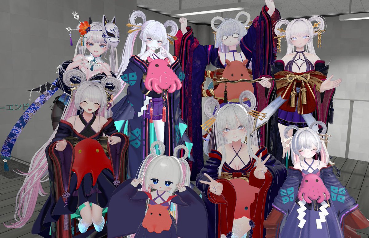 Halninvr's tweet photo. #超かぐや姫 の集会に行ってきたよー！
みんな改変クオリティ高すぎて眼福でした〜！✨2ショット撮れなかった方もいっぱいいたから、これをみたそこの方〜！
やっちょと一緒に写真撮って〜！🐙✨
 #非公式CPK集会 https://t.co/BnBvsB4AxH
