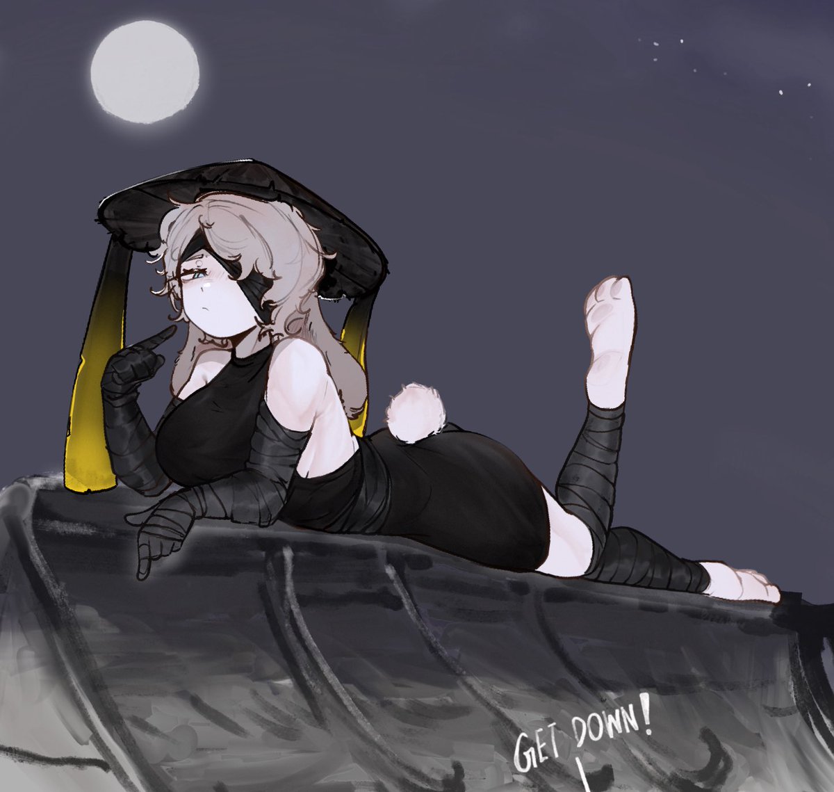 BreaDiwe's tweet image. Rabbit on the roof.