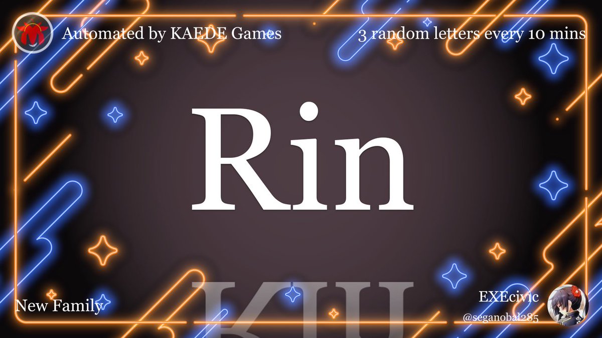 3 random letters every 10 mins tweet media