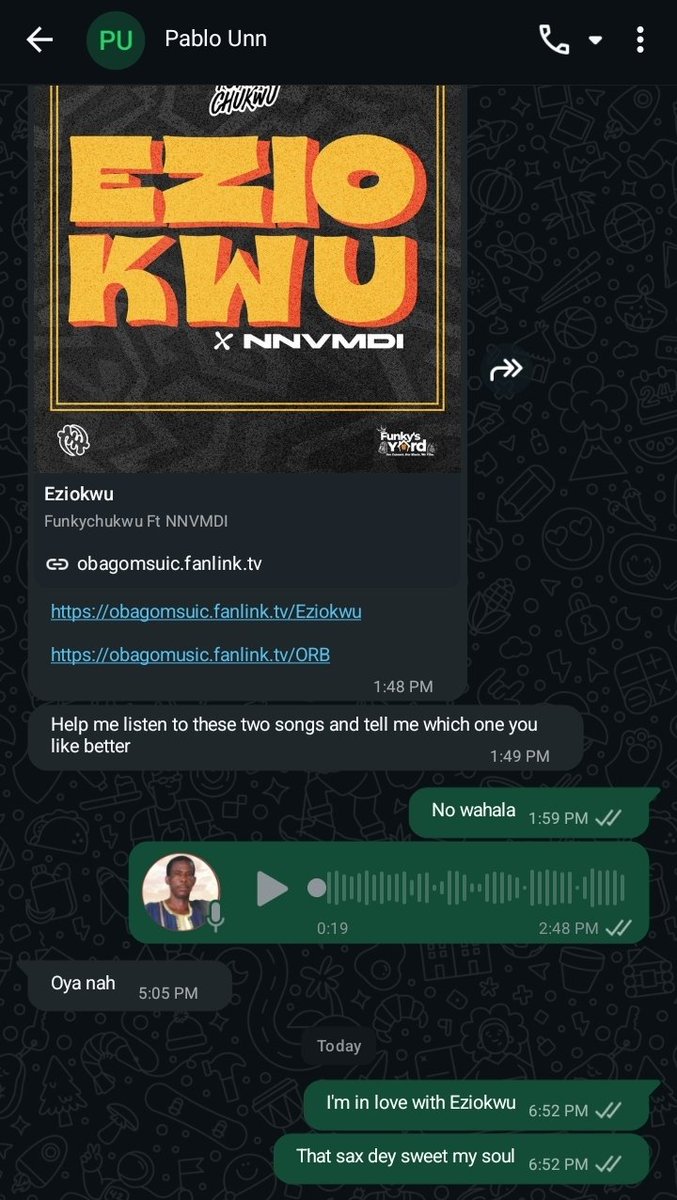 Omo eziokwu hits like crack, can't get over that sax mehn.