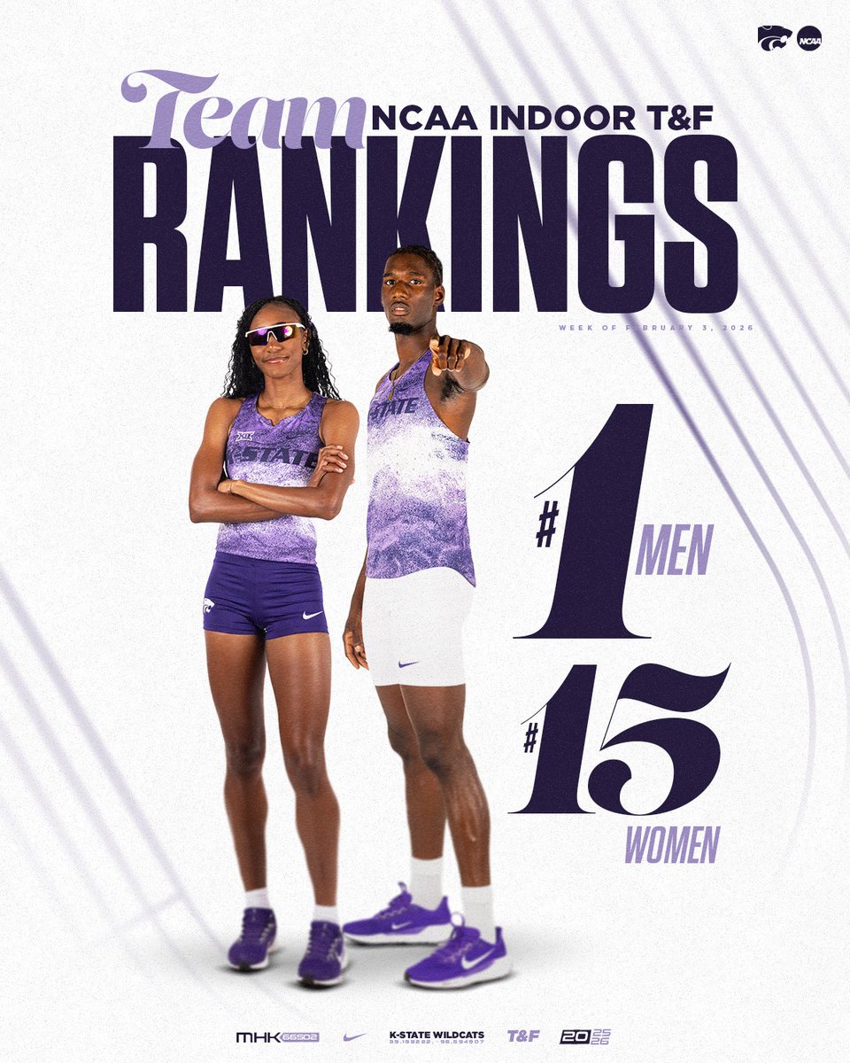 Week 2 National Rankings 📈📈

<a href="/KStateTFXC/">K-State T&F/XC</a> x #EMAW