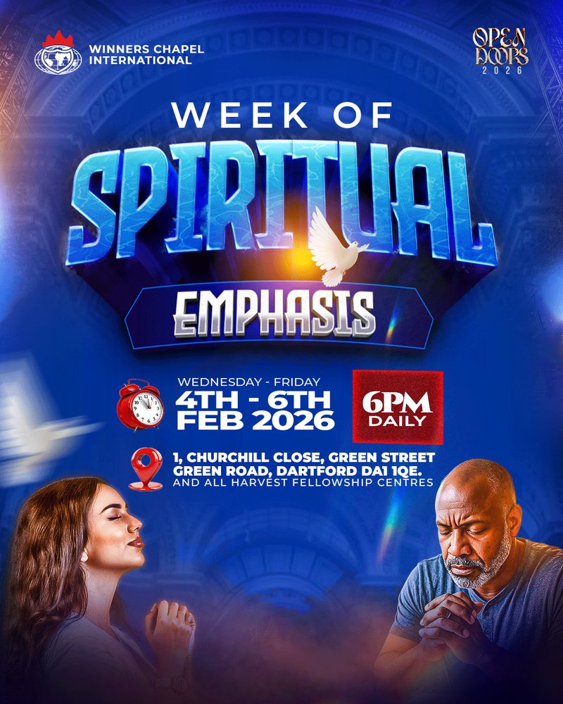 winnersdartford's tweet image. WEEK OF SPIRITUAL EMPHASIS

Please remember that WOSE has stared for the month and we implore you to participate via Fasting and prayers with the saints in Church this week. 

Kindly see the details on flyer. 

#WeekOfSpritualEmphasis
#PrayerAndFasting