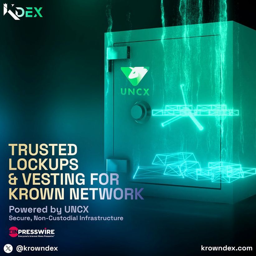 KrownDEX's tweet photo. 📊 DEX performance means little without disciplined token economics.

By appointing @UNCX_token, @krownnetwork brings enforceable commitments and long-term alignment into the ecosystem that @krowndex operates within.

Sustainable by design. 🔐

@KROWNCEO #KrownDEX #UNCX #TokenVesting #Web3Infrastructure #QuantumSecurity #DeFi #Blockchain #LongTermAlignment